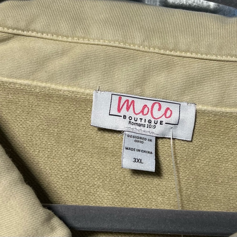 Moco Boutique Tan / Beige Button Down Shacket NWT - Picture 3 of 4